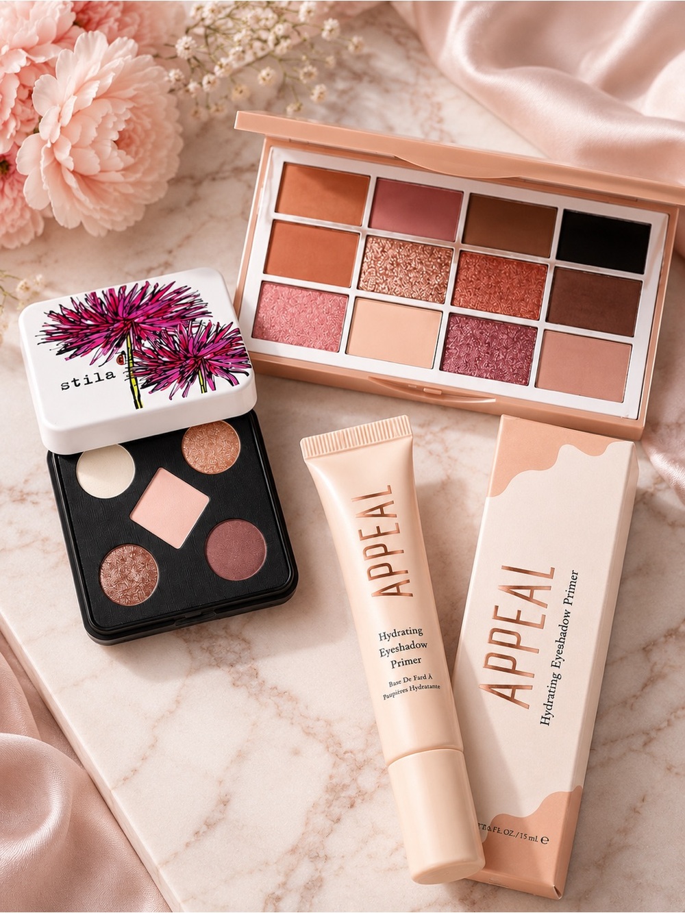 NEW Stila Pocket Play + Appeal Eyeshadow Primer + Illuminati Eyeshadow Palette